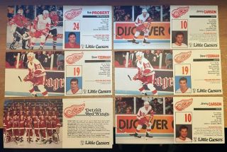 7 1989 - 90 Detroit Red Wings Team Issued 4 " X 9 " Photo 