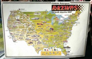 Raceways Of North America 1987 Poster By World Impressions