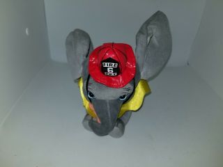 Dumbo Live Action 7 " Plush With Fireman Outfit Gray Elephant Stuffed Animal