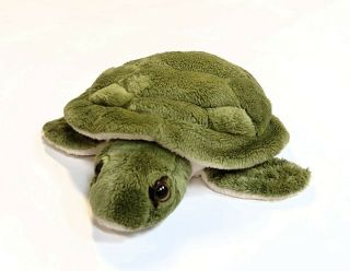 Sea Turtle Plush 10 " Green Soft Stuffed Beanie Beanbag Ocean Animal Toy