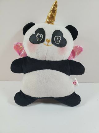8 " Justice Pandacorn Plush Panda Bear Unicorn Stuffed Animal Toy Pink Wings