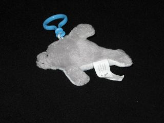 Webkinz Plush Dolphin Kinz Klip Clip Backpack Bag Gray Small 5 "