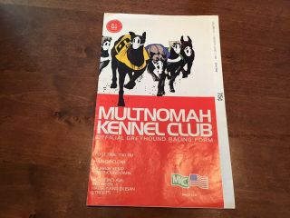 3 1983 Multnomah Kennel Club (MKC) Dog Track Greyhound Programs 3