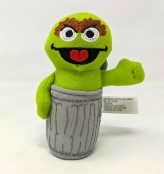 2009 Fisher Price Mattel Sesame Street Oscar The Grouch Trash Can Plush Toy Br20