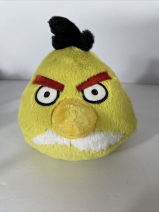 Angry Birds Yellow Chuck 5 " Plush Stuffed Animal Doll W/ Sound W/ Tags