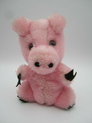 R Dakin 1978 Plush Pink Pig Stuffed Animal Vintage 7 "