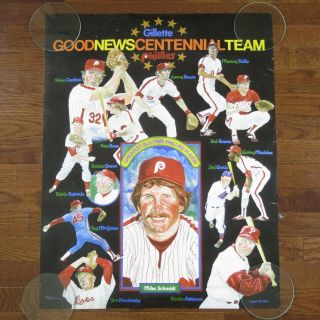 Philadelphia Phillies Centennial Team - Vintage 1983 Sga Poster - 22 " X 28 "