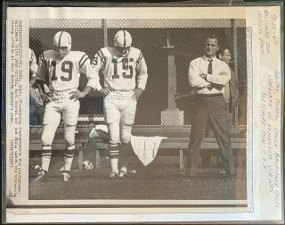 1969 Baltimore Sun Photo - Baltimore Colts Johnny Unitas Don Shula Morral