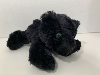 Aurora World Small Beanbag Plush Beanie Black Panther Stuffed Animal Green Eyes