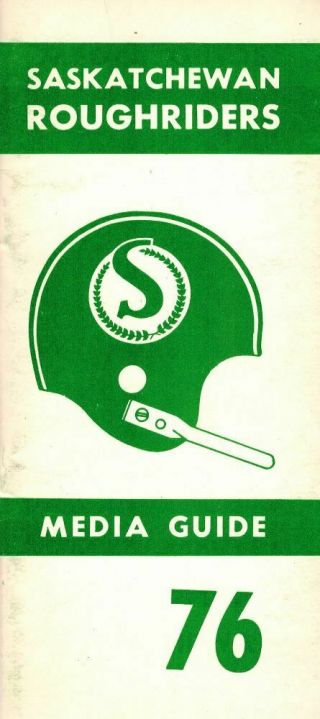 1976 Saskatchewan Roughriders Media Guide