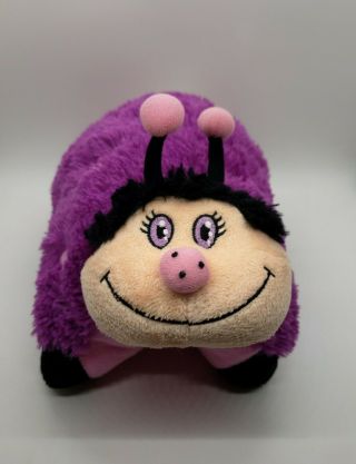 Purple Ladybug • Limited Edition 2010 Pillow Pet 12 " X11 " X7 " Plush Soft Pink