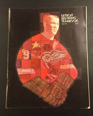 1968 - 1969 Detroit Red Wings Yearbook Gordie Howe Cover