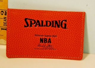 Vintage Spalding Nba Official Basketball Credit Card Holder David Stern Facsimil