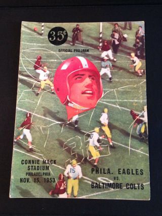Baltimore Colts Vs.  Philadelphia Eagles November 15,  1953