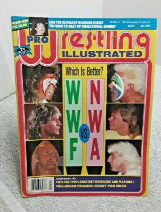 Pro Wrestling Illustrated January 1991 Wwe Nwa Hogan Flair Sting