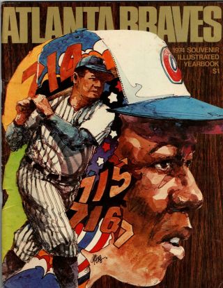 1974 Atlanta Braves Illustrated Yearbook Hank Aaron Babe Ruth