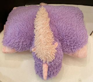 Unicorn Pillow Pet Pee - Wee Purple Pink Mane Horn Plush Stuffed Animal Small 18 "