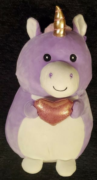 Kellytoy Squishmallows 9.  5 " Valentine’s Ursula The Unicorn Hug Mee Plush