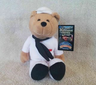 Hometown Heroes Limited Treasures Navy Bear Collectible Stuffed Plush Animal