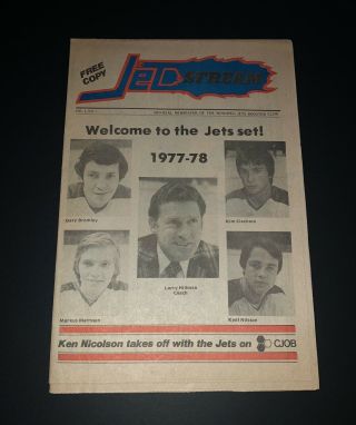 Winnipeg Jets 1977 - 78 Wha Jetstream Booster Club Newspaper (markus Mattsson)
