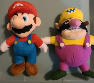 Mario & Wario Mario Bros Stuffed Plush Nintendo 8 " - 9”