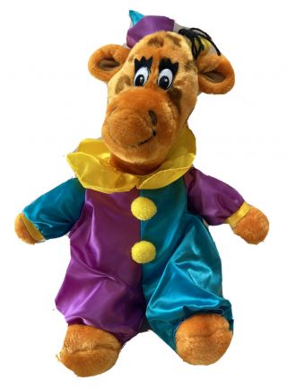 Rare Play By Play 1995 Geoffrey Giraffe Toys R Us Clown Plush Stuffed Animal Euc