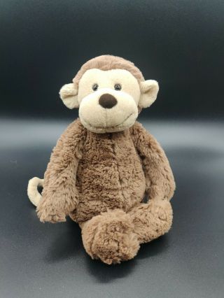 Jellycat Bashful Monkey Brown Tan Medium Plush Stuffed Animal Toy 12 "