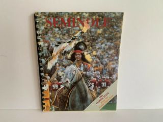 1984 Florida State Seminoles Press Kit For Florida Citrus Bowl Media Guide B