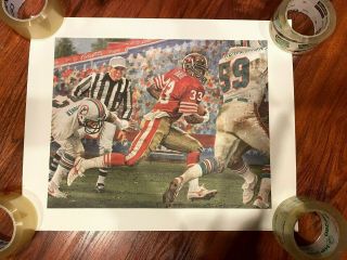 1985 Coca - Cola San Francisco 49ers Bowl Xix Poster Roger Craig Lithograph