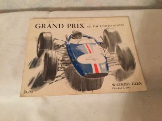 Oct 1,  1967 Grand Prix Of The United States Watkins Glen Ny Program Formula 1