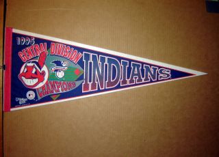 1995 Cleveland Indians Division Champions Baseball Mlb Pennant