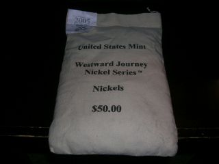 2005 - P American Bison Westward Journey Jefferson Nickels $50 Bag