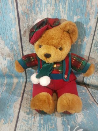 Scottish Tartan Teddy Bear Plush By David James International 15 Inch