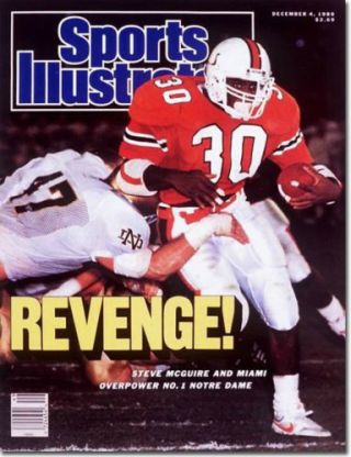 December 4,  1989 Steve Mcguire Miami Hurricanes Sports Illustrated No Label 1a