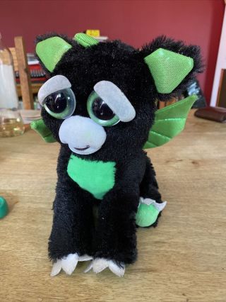 Feisty Pets Francisco Flamefart Black Dragon With Green Wings Plush