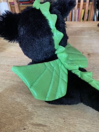 Feisty Pets Francisco Flamefart Black Dragon With Green Wings Plush 3