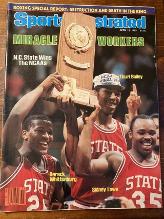 1983 N.  C.  State Wolfpack Ncaa Champs Sports Illustrated Label Removed