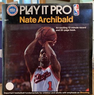 1976 Nba Play It Pro Vol.  1 Nate Archibald Record & Book Kc Kings