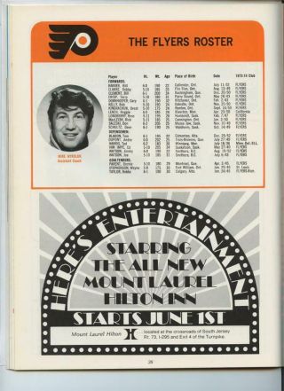 5/8 1975 Hockey Program Philadelphia Flyers NY Islanders Stanley Cup Playoffs 2