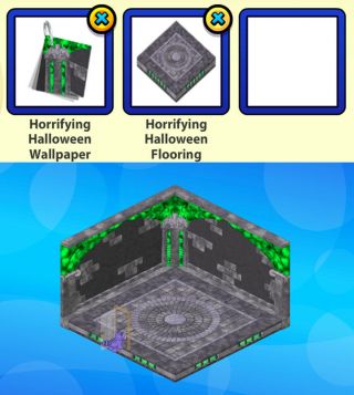 2011 Webkinz Horrifying Halloween 2 - Pc Decoration Combo: Wallpaper & Flooring