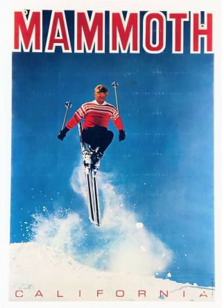 " Mammoth Mountain " (1967) California Ski Poster By Looart Of Colorado Springs