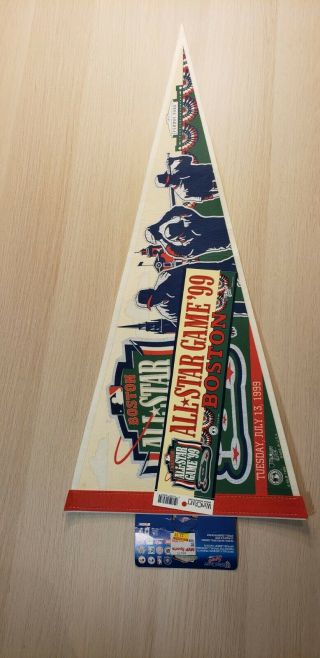 Fenway Park 1999 All Star Game Pennant Boston Red Sox W/ Sticker
