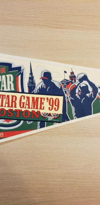 Fenway Park 1999 All Star Game Pennant Boston Red Sox w/ Sticker 3
