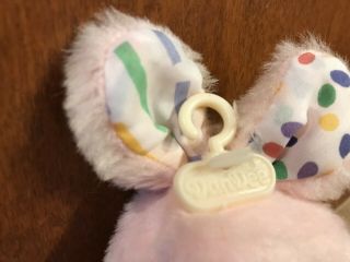 Vintage 1988 Dan Dee Pink plush bunny 6 inches by 4.  5 inches and fresh 2