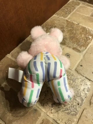 Vintage 1988 Dan Dee Pink plush bunny 6 inches by 4.  5 inches and fresh 3