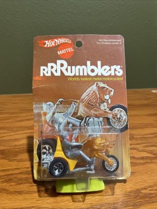 Hot Wheels Rrrumblers Centurion Motorcycle Yellow W/silver Rider On Blister Seal