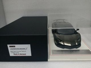 Davis & Giovanni 1/18 Novitec Aventador S Dark Chrome Titanium W/display Case