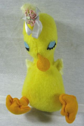 Rushton Star Creation Vintage Yellow Plush Sleeping Duck/chick Stuffed Animal