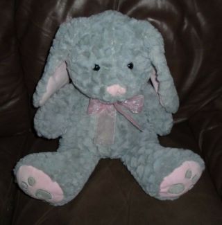 Dan Dee Gray & Pink Bunny Rabbit Plush 20 " Stuffed Animal Toy Easter Basket Soft