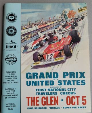 Oct 5,  1975 Grand Prix Of The United States Watkins Glen Ny Program Formula 1